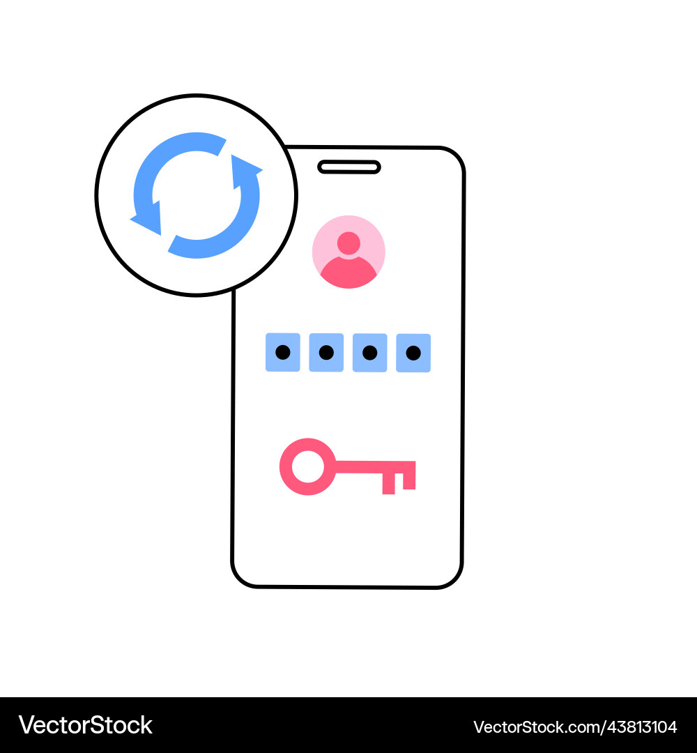 Password Reset Action Vector Image