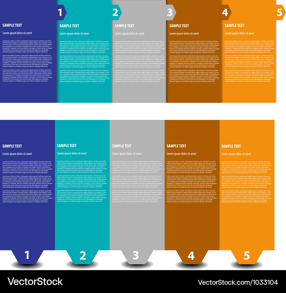 Presentation Templates with Text Boxes vector image