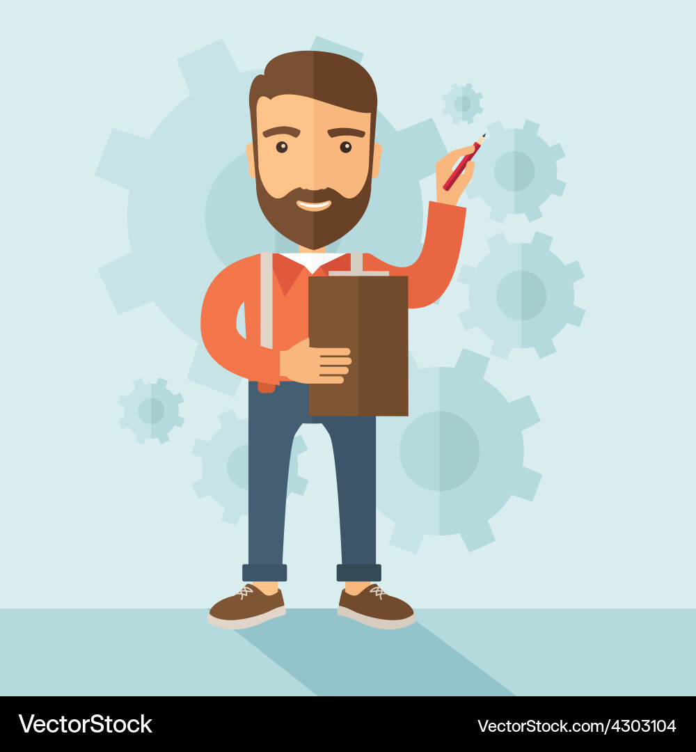 Presenting a report Vector Image