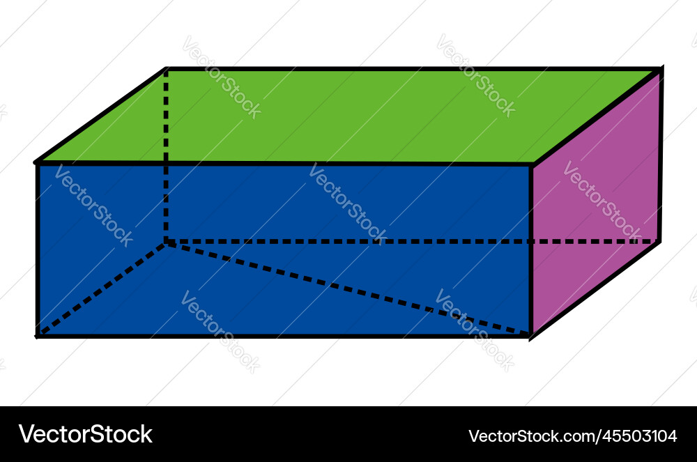 Rectangle that forms a block with attractive color vector image