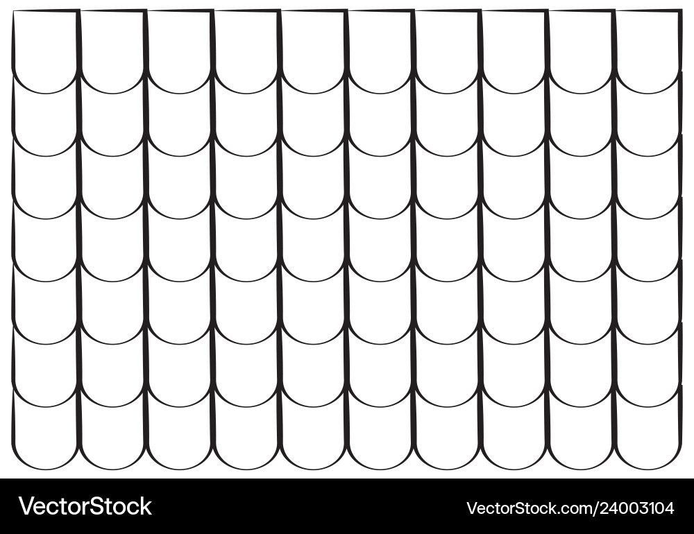 Roof Tile Texture - Seamless Pattern Vector Image