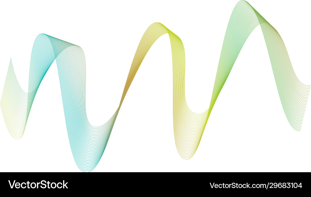 Waves line gradient design vector image