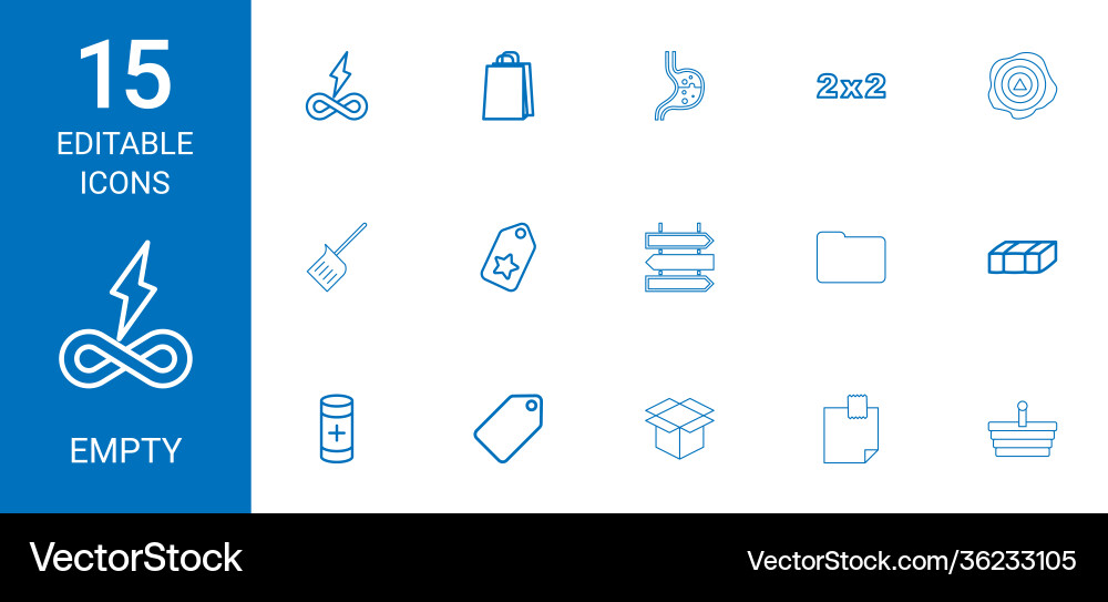 15 empty icons Vector Image