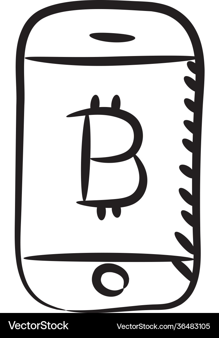 Bitcoin application Vector Image