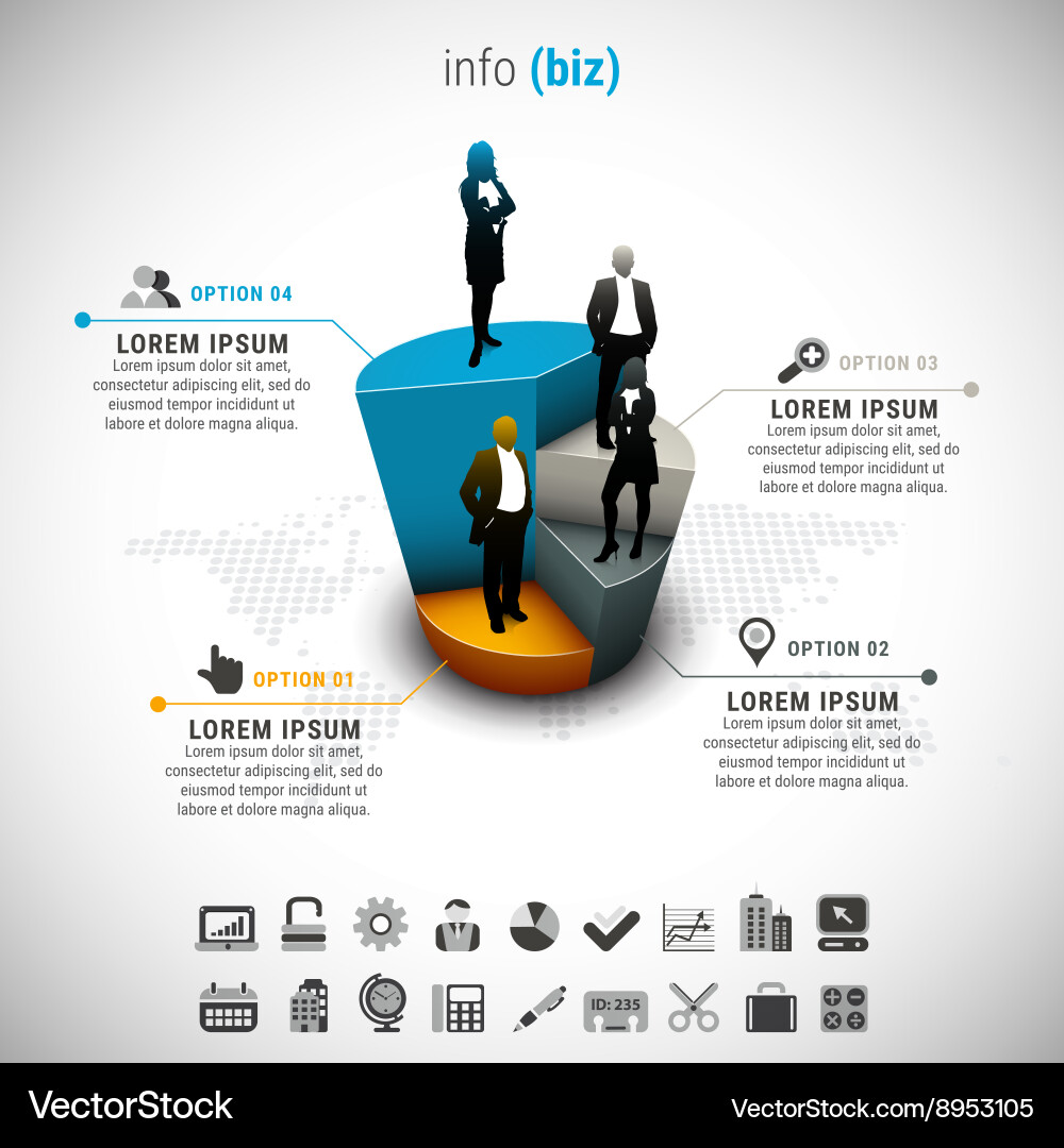 Business Data Visualization Vector Image