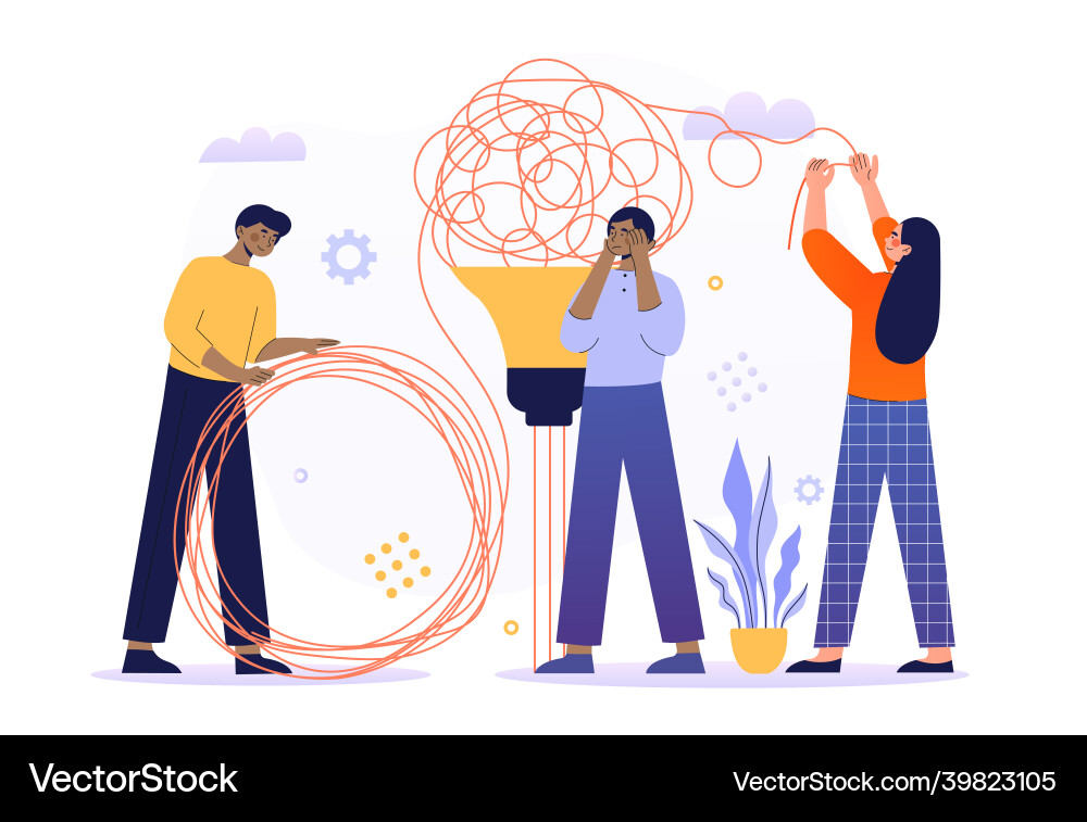 Concept of solving business problems Concept of solving business problems vector image