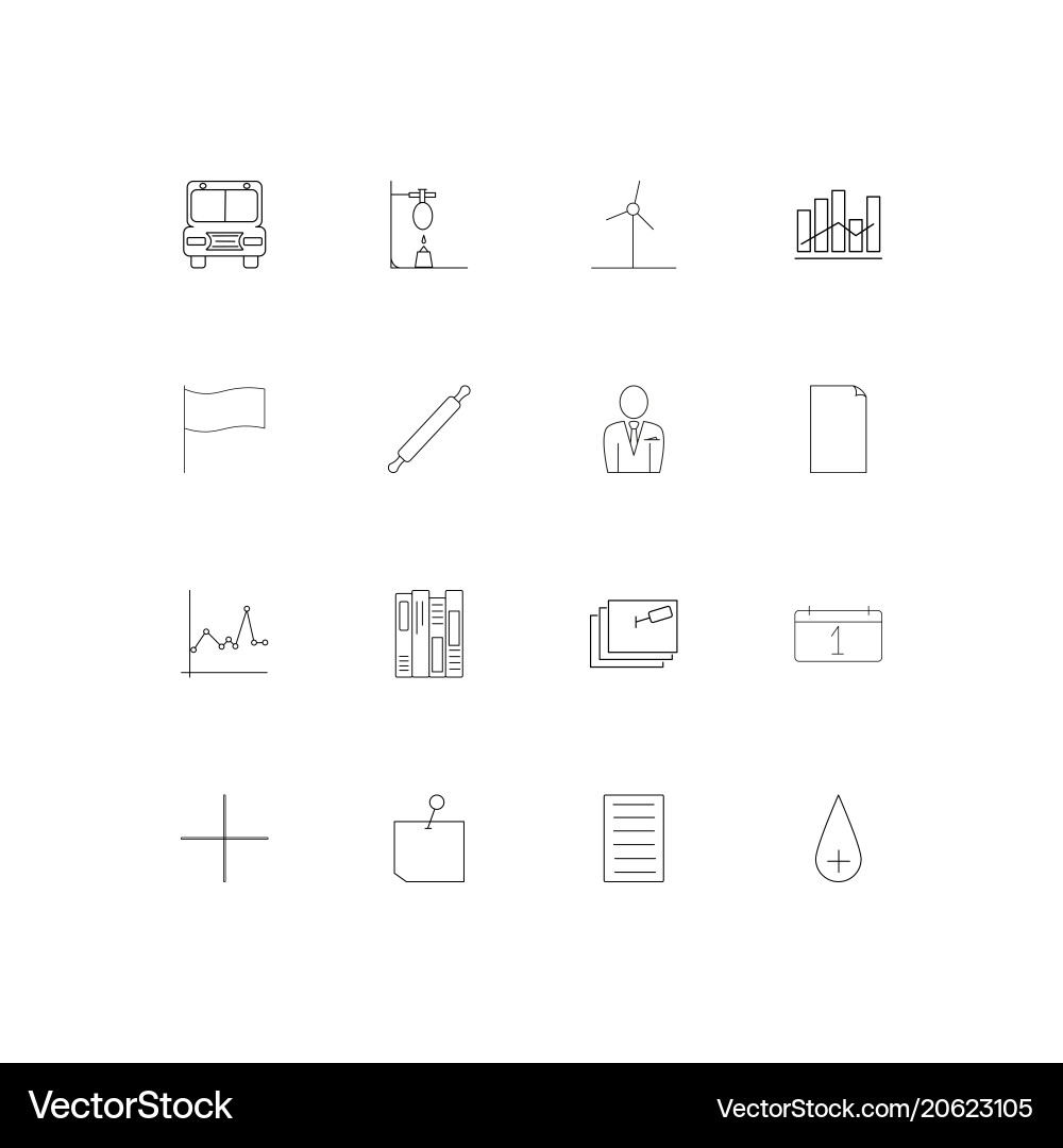 Education and science simple linear icons set Vector Image