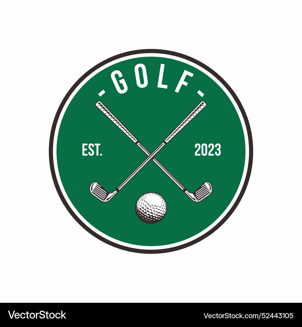 Golf sport logo design template emblem Golf sport logo design template emblem Vector Image