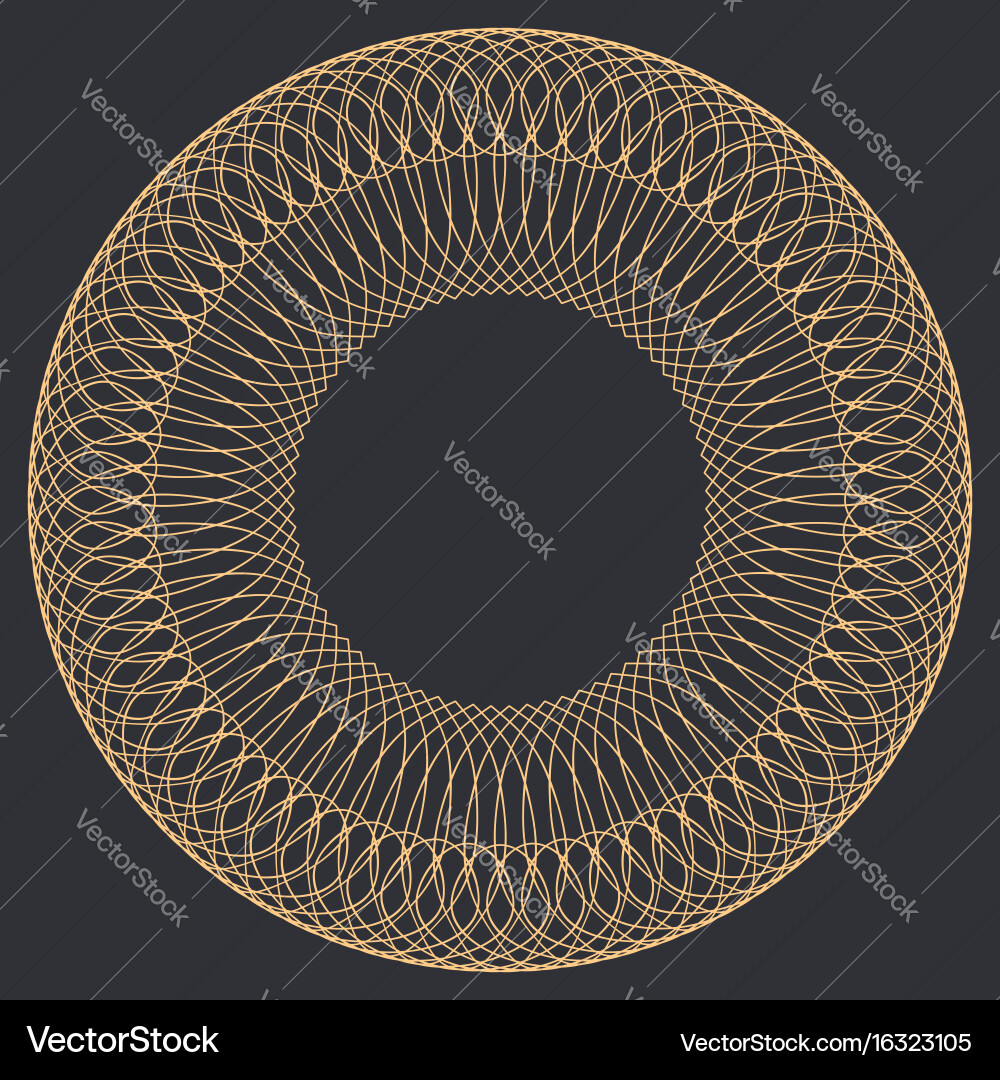 Guilloché Round Pattern vector image