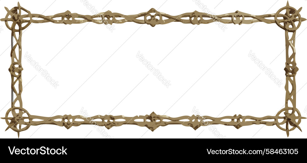 Intricate Victorian Scroll Frame Vector Image