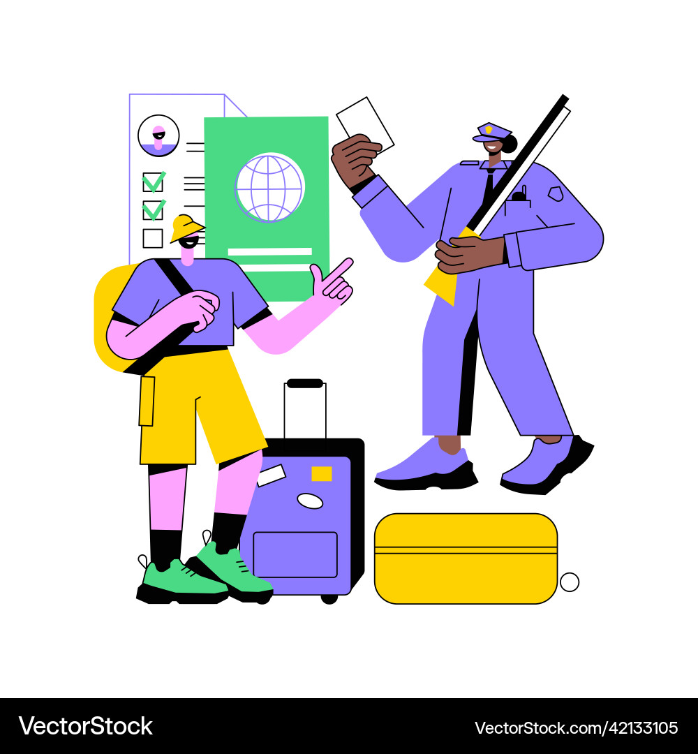 Migration control abstract concept Vector Image