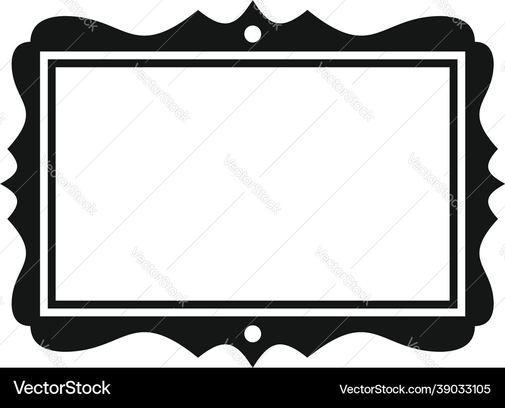 Old frame icon simple object template Old frame icon simple object template vector image