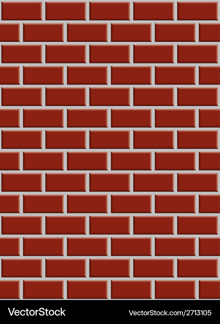 Red brick wall Royalty Free Vector Image - VectorStock