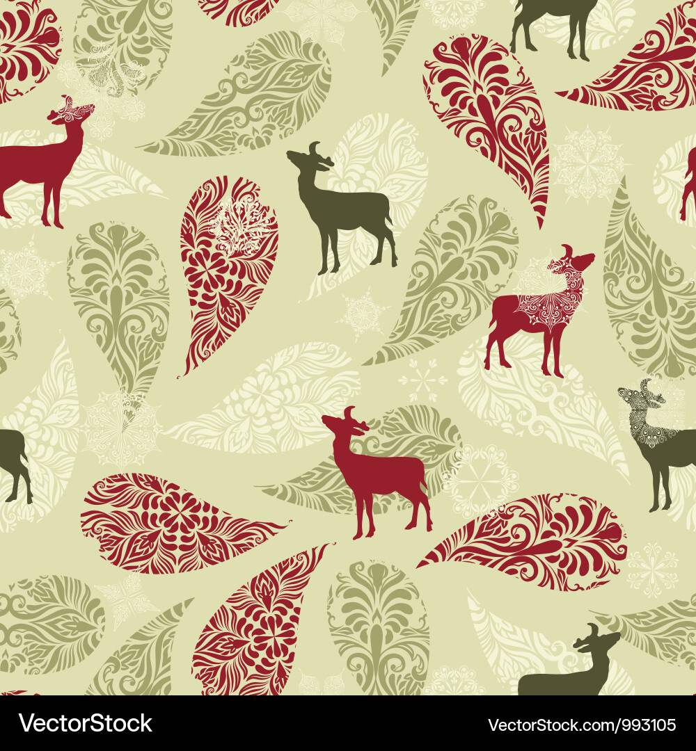 Retro christmas pattern background vector image