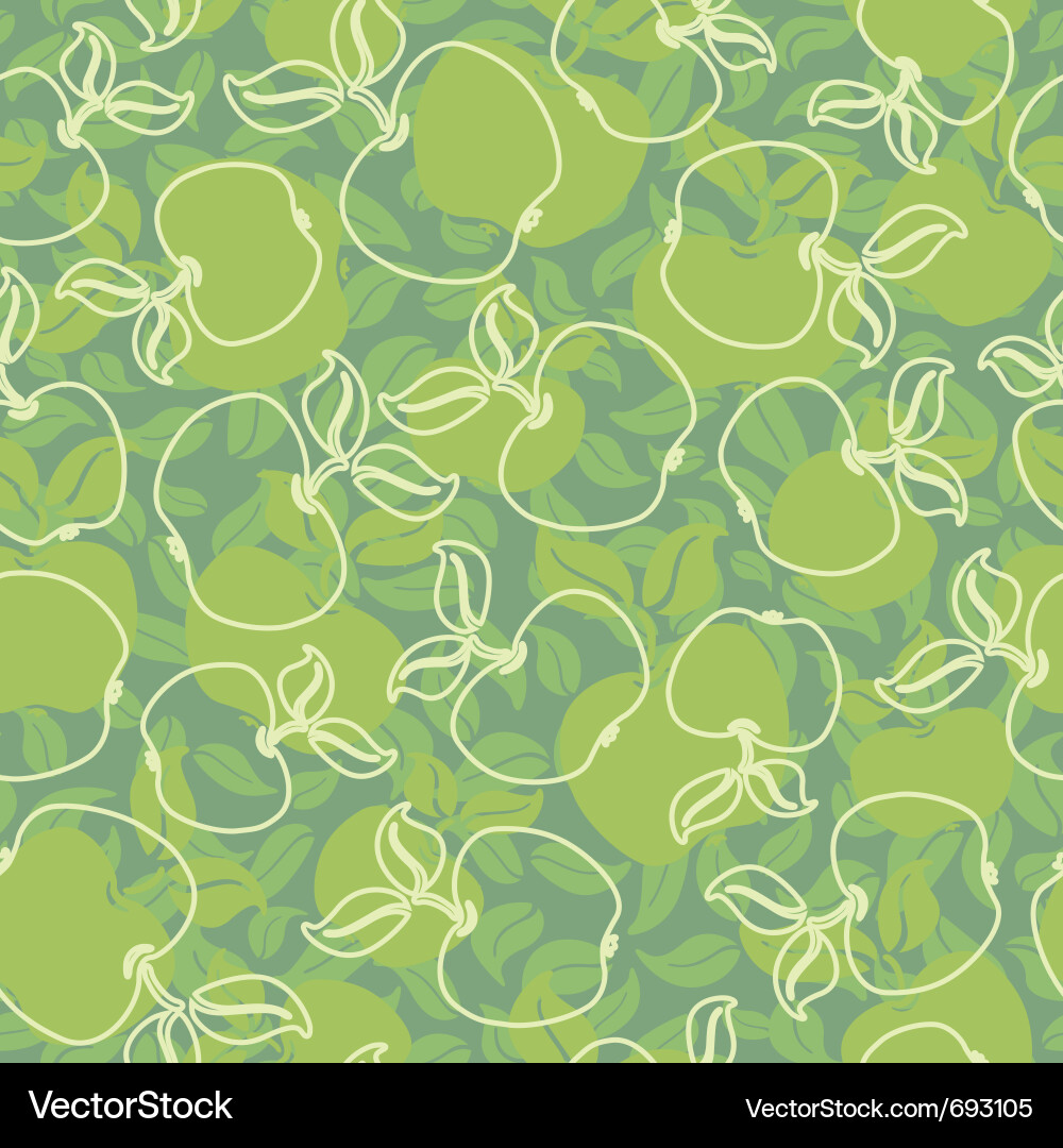 Seamless Apple Pattern vector image