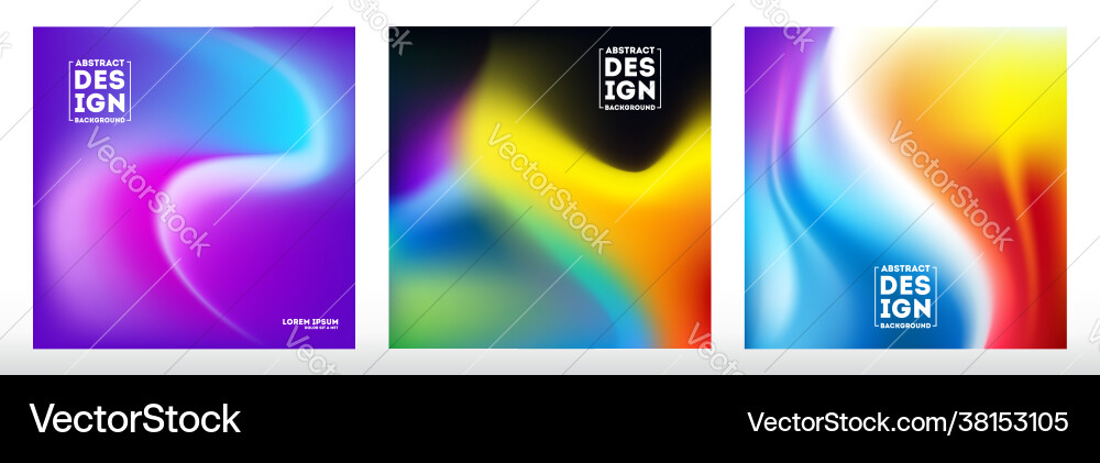 Set abstract blurred gradient mesh background Set abstract blurred gradient mesh background Vector Image