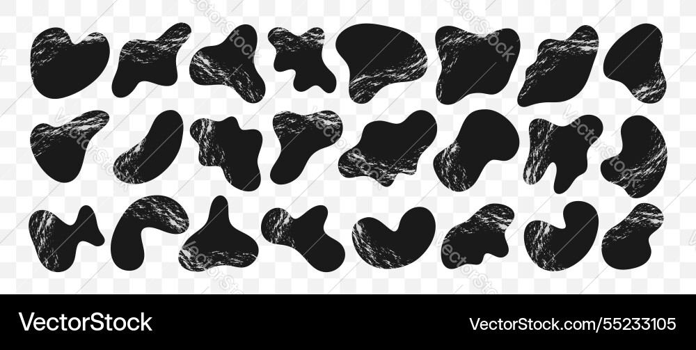 Set of freeform or irregular blob collection Set of freeform or irregular blob collection vector image