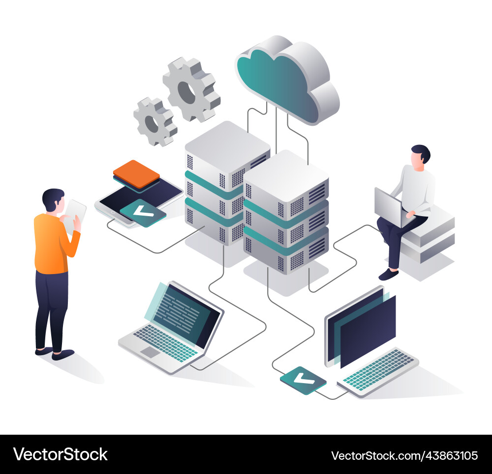 Smartphone App Testing Team vector image
