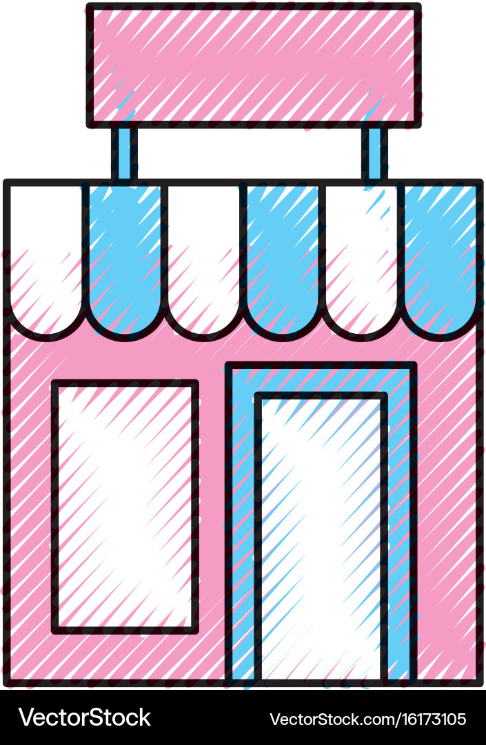 Store building front icon Vector Image