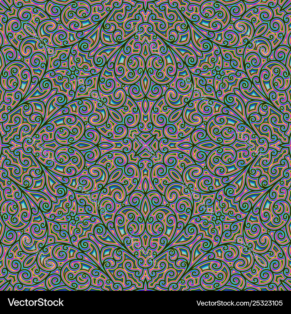 Swirling Ornamental Pattern Vector Image