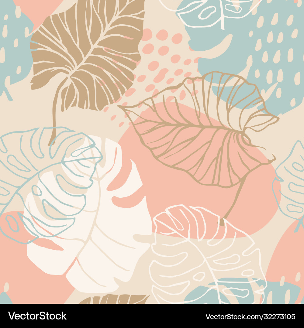 Tropical Botanical Pattern vector image