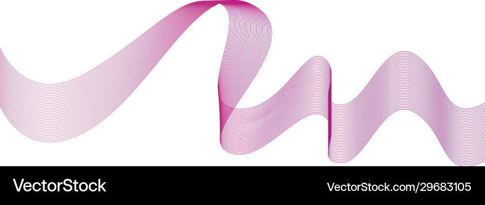 Waves line gradient design Vector Image