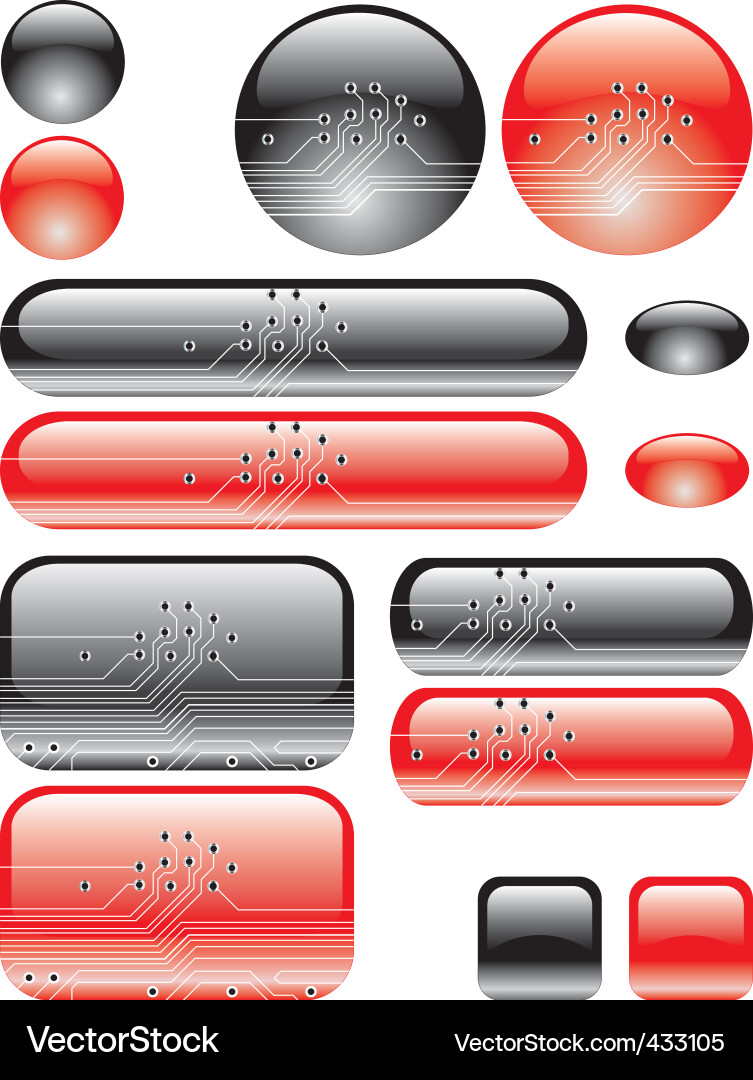 Web buttons vector image