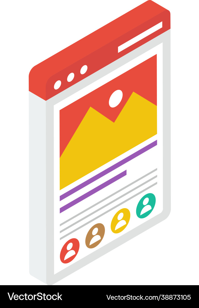 Webpage gallery image Vector Image