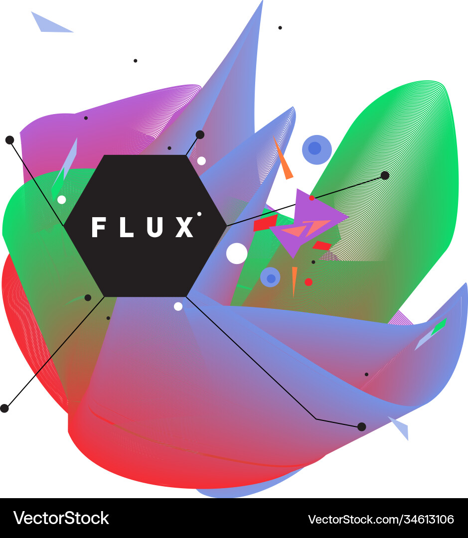 3d colorful wave background dynamic flux effect 3d colorful wave background dynamic flux effect vector image