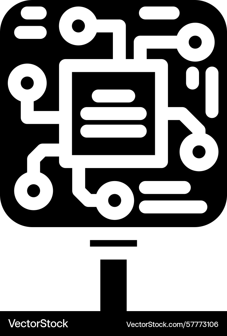 Built sensor glyph icon Built sensor glyph icon vector image