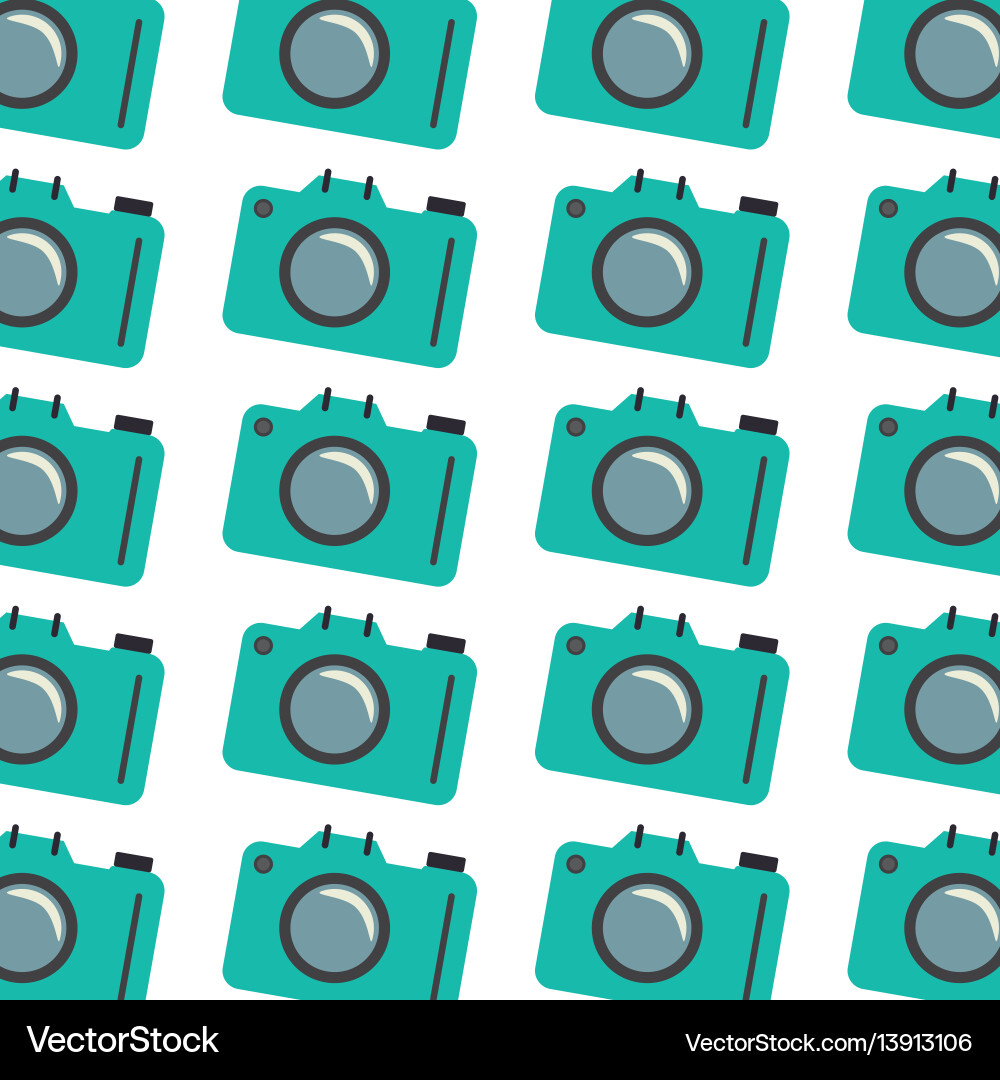 Colorful pattern with analog camera vector image