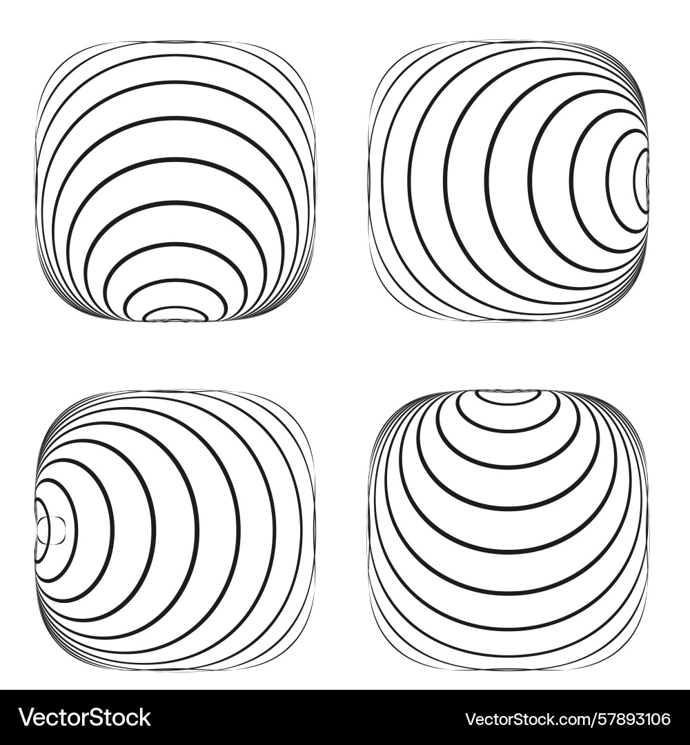 Concentric line forms abstract shell shapes Concentric line forms abstract shell shapes Vector Image