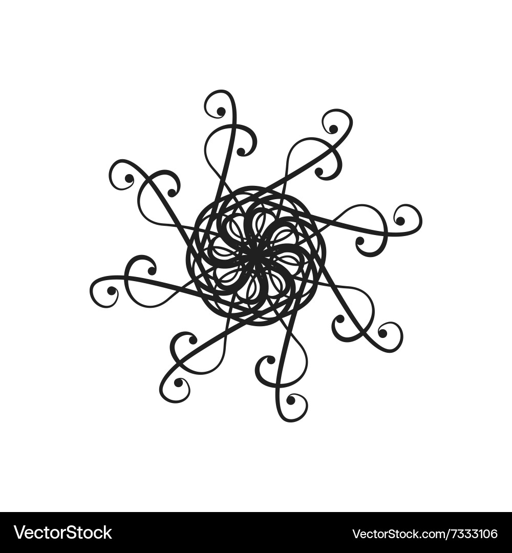 Design element in the form of a chandelier vector image