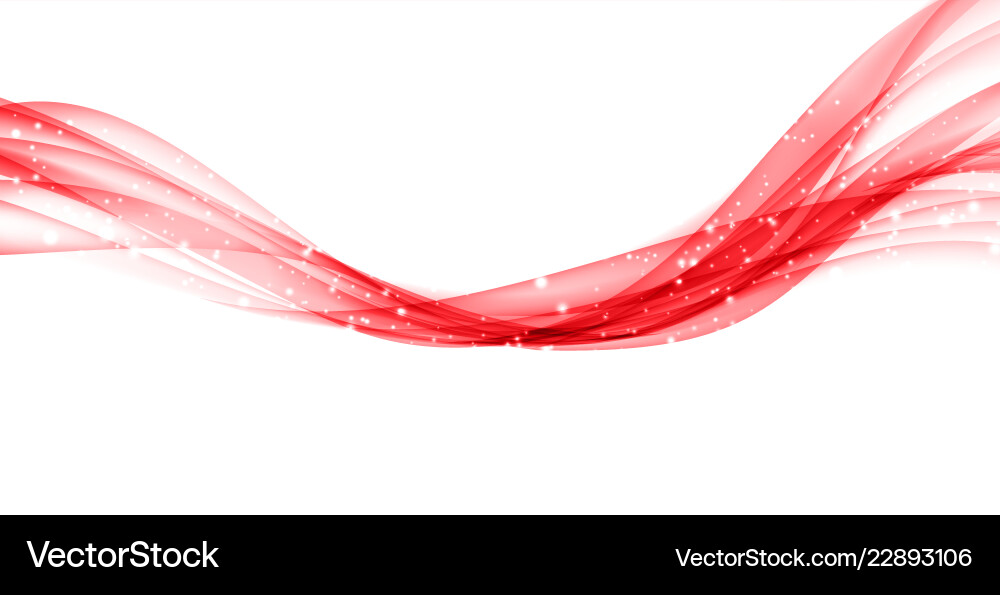 Dynamic Red Wave Background Vector Image