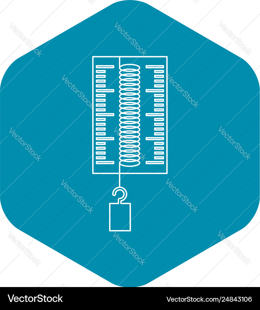 Dynamometer with a hook icon outline style Vector Image