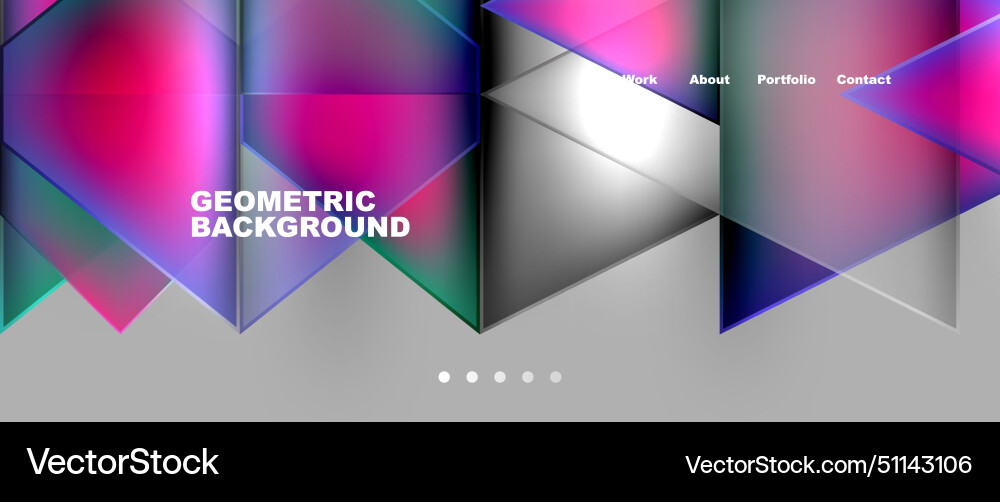 Gradient triangle geometric minimal wallpaper Vector Image