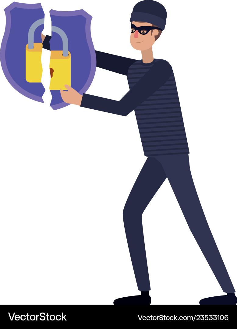 Hacker stealing information avatar character vector image