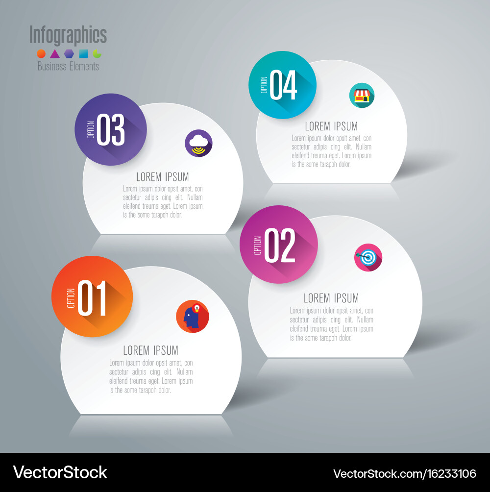 Modern Infographic Template - Data Visualization Vector Image