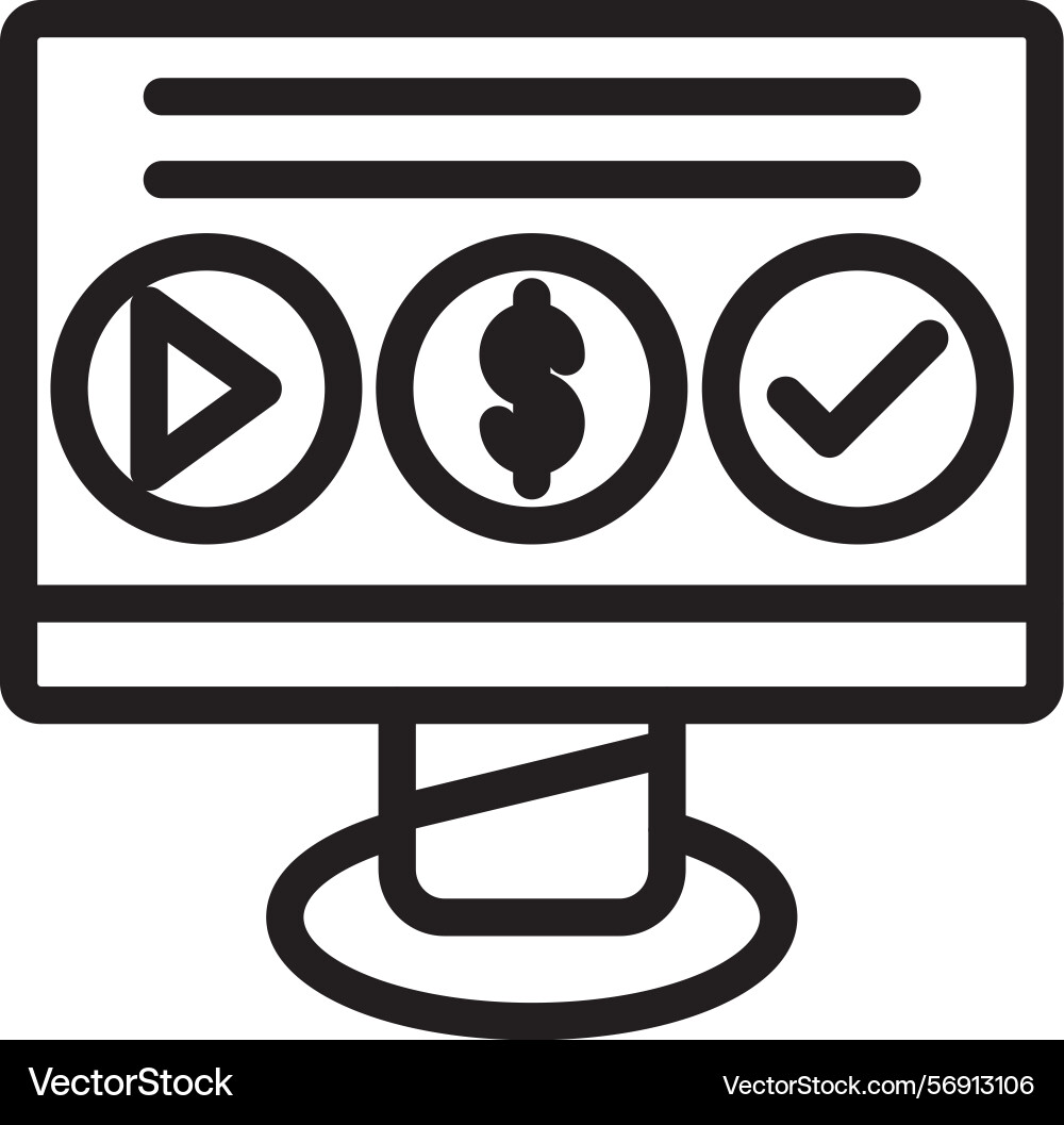 On demand linear style icon design vector image