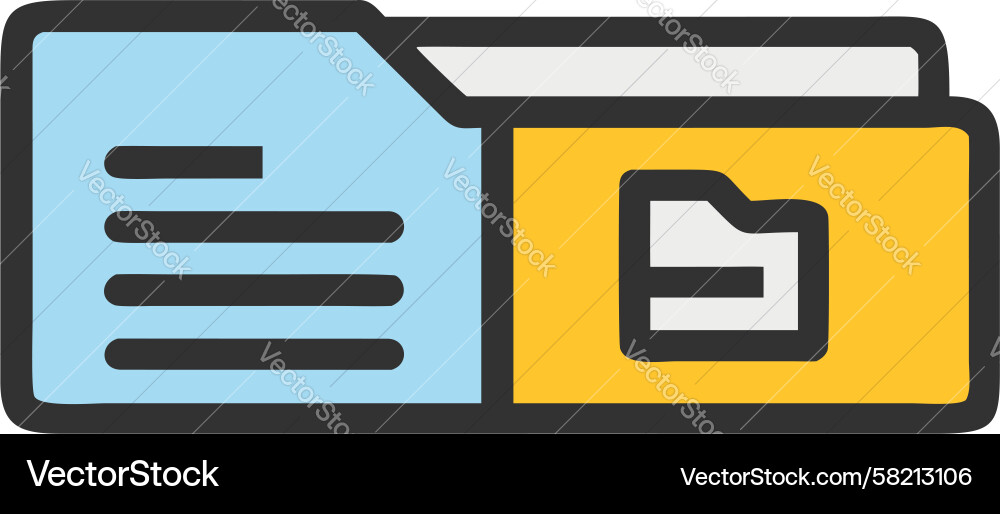 Open Folder with Document Icon Vector Image