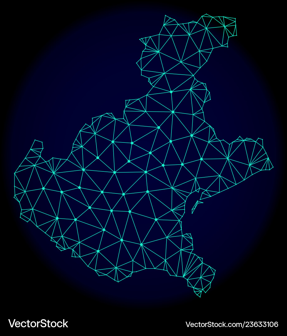 Polygonal 2d mesh abstract map of veneto Polygonal 2d mesh abstract map of veneto vector image