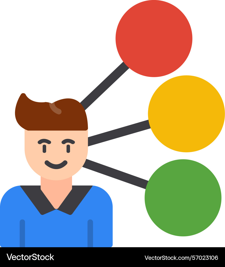 Predictive dialer flat style icon design vector image
