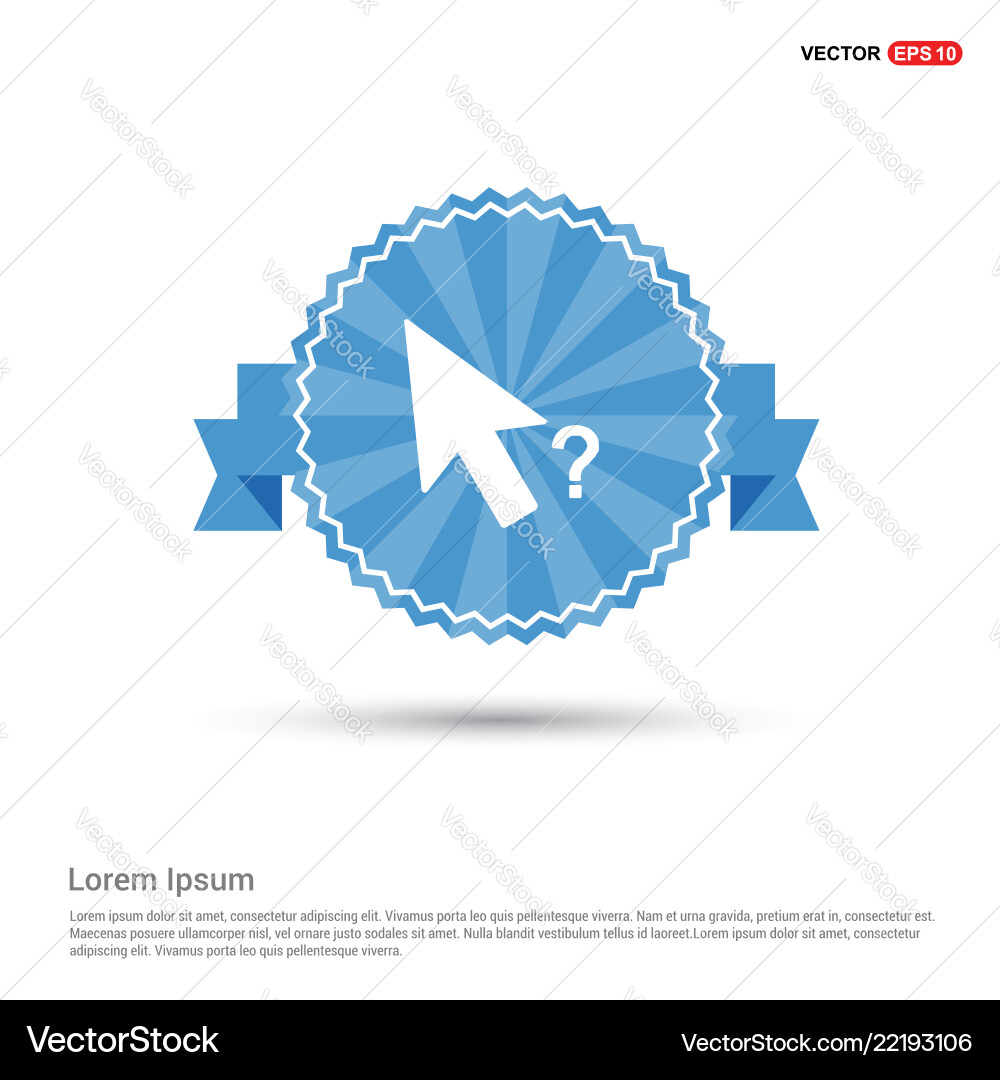 Question Mark Mouse Cursor Icon Vector Image