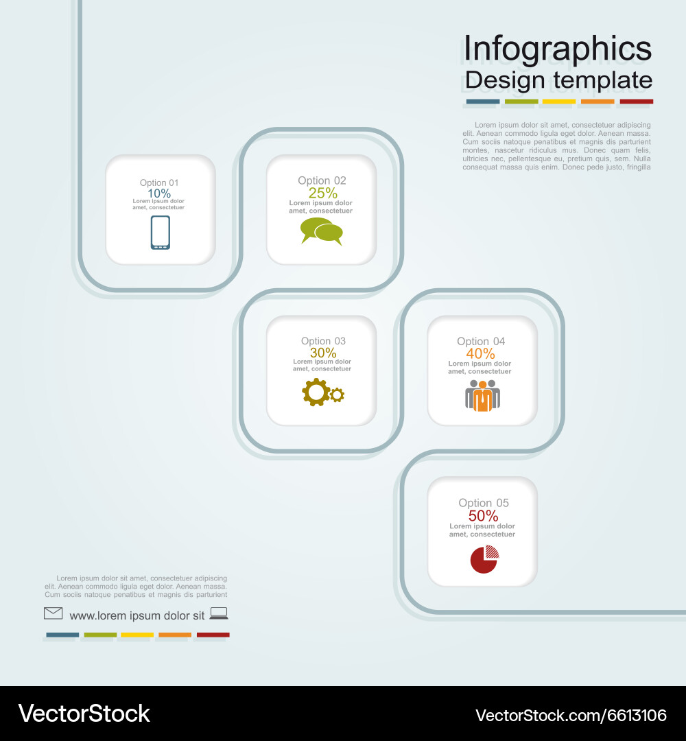 Report Template with Data Blocks vector image