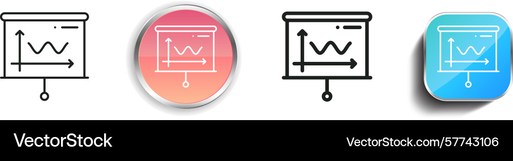 Risks icon thin linear regular and button style Risks icon thin linear regular and button style vector image