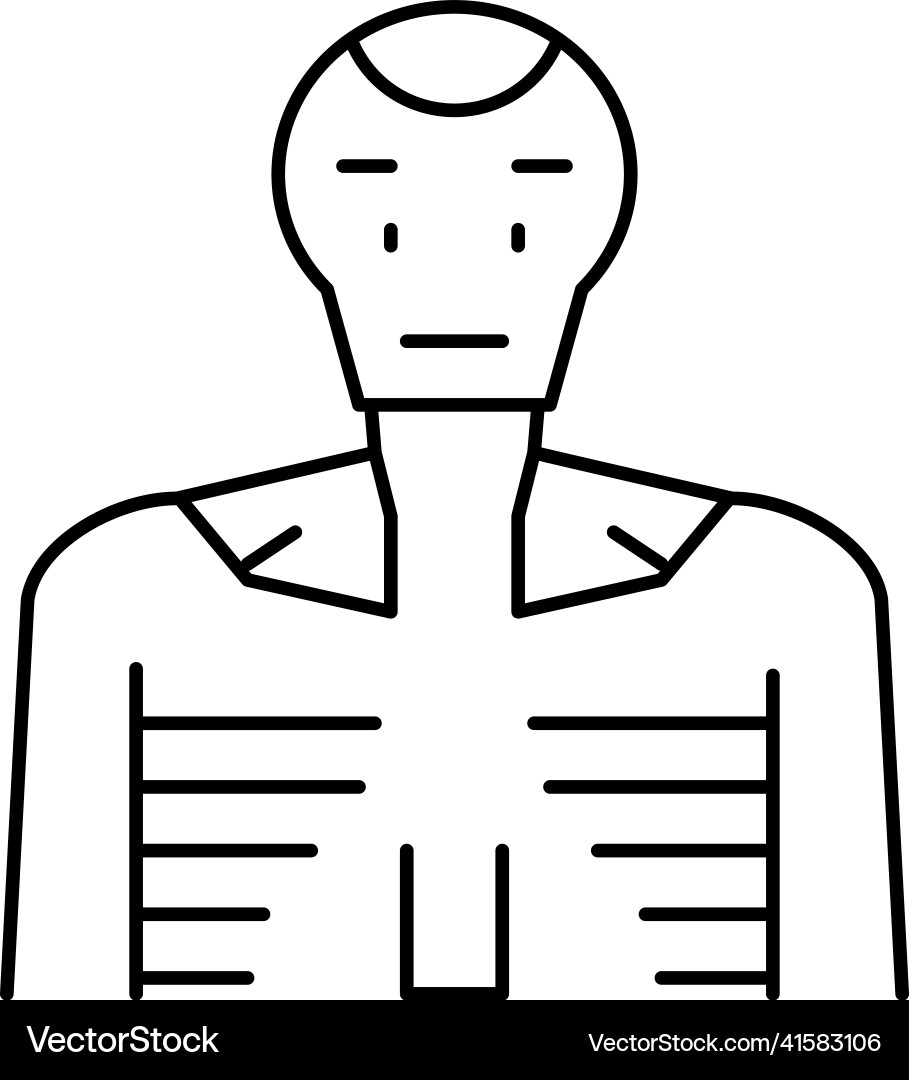 Robot machine line icon Vector Image