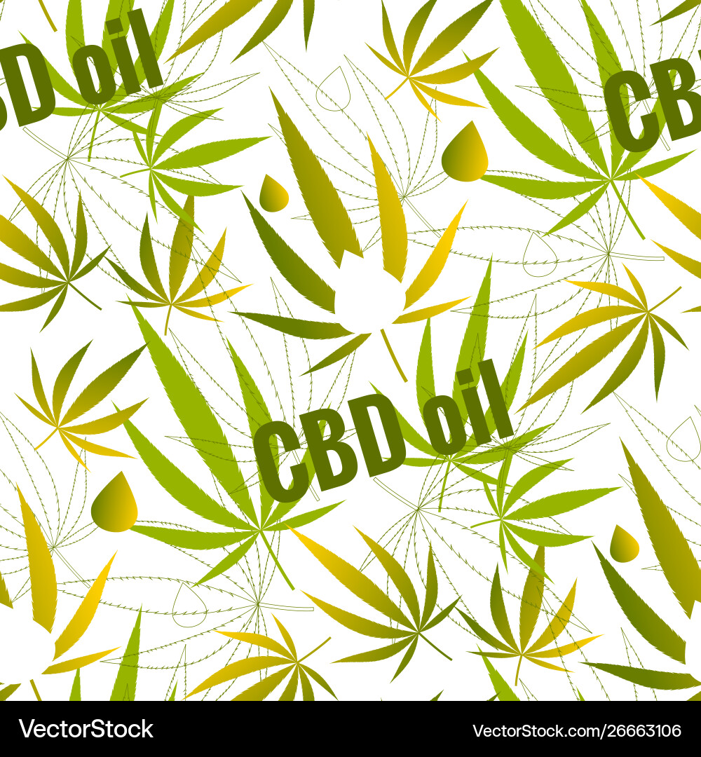 Seamless pattern with hemp leaves stock Seamless pattern with hemp leaves stock Vector Image