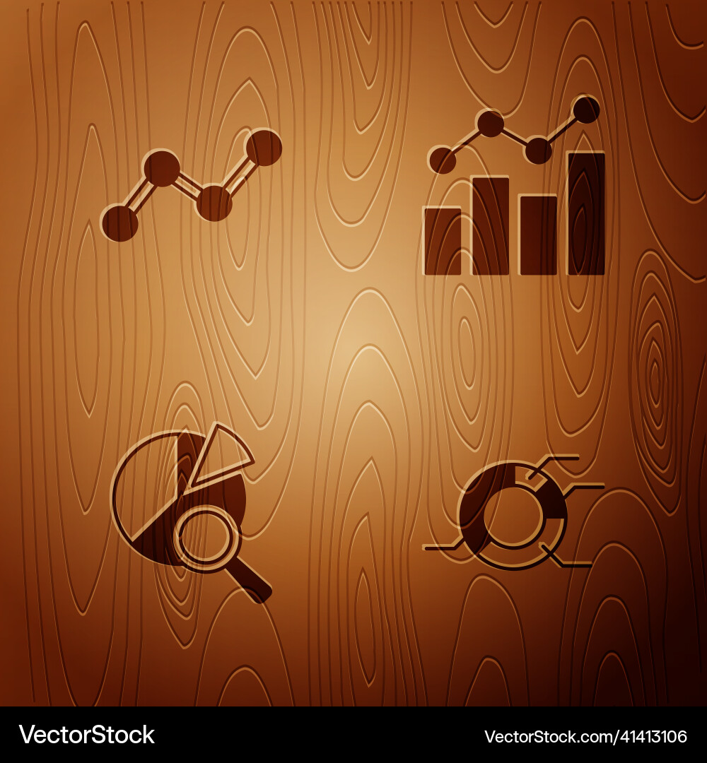Set pie chart infographic graph search data Set pie chart infographic graph search data vector image
