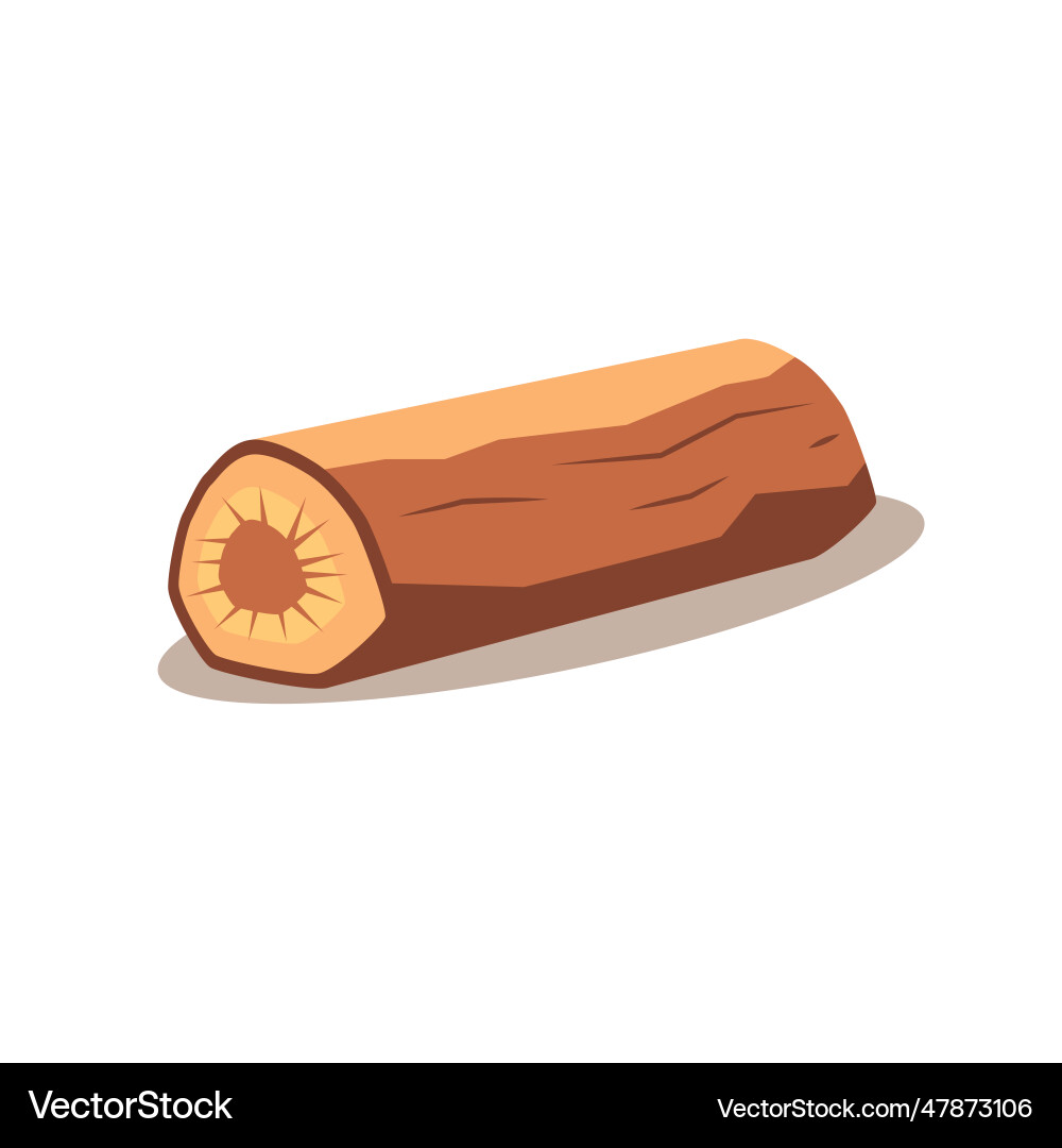 Tree trunk design element cartoon image vector image