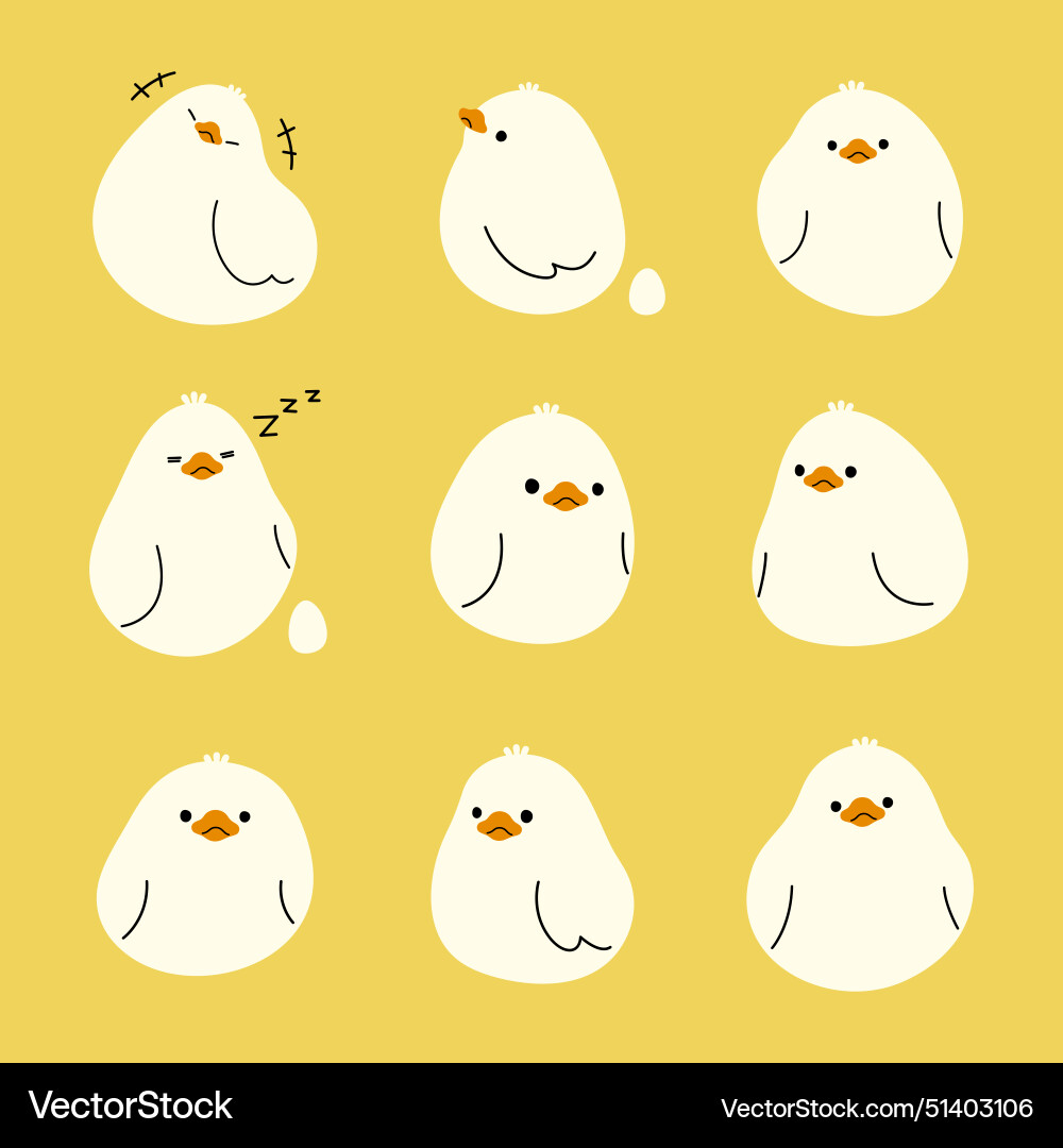 White duck 5 Royalty Free Vector Image - VectorStock